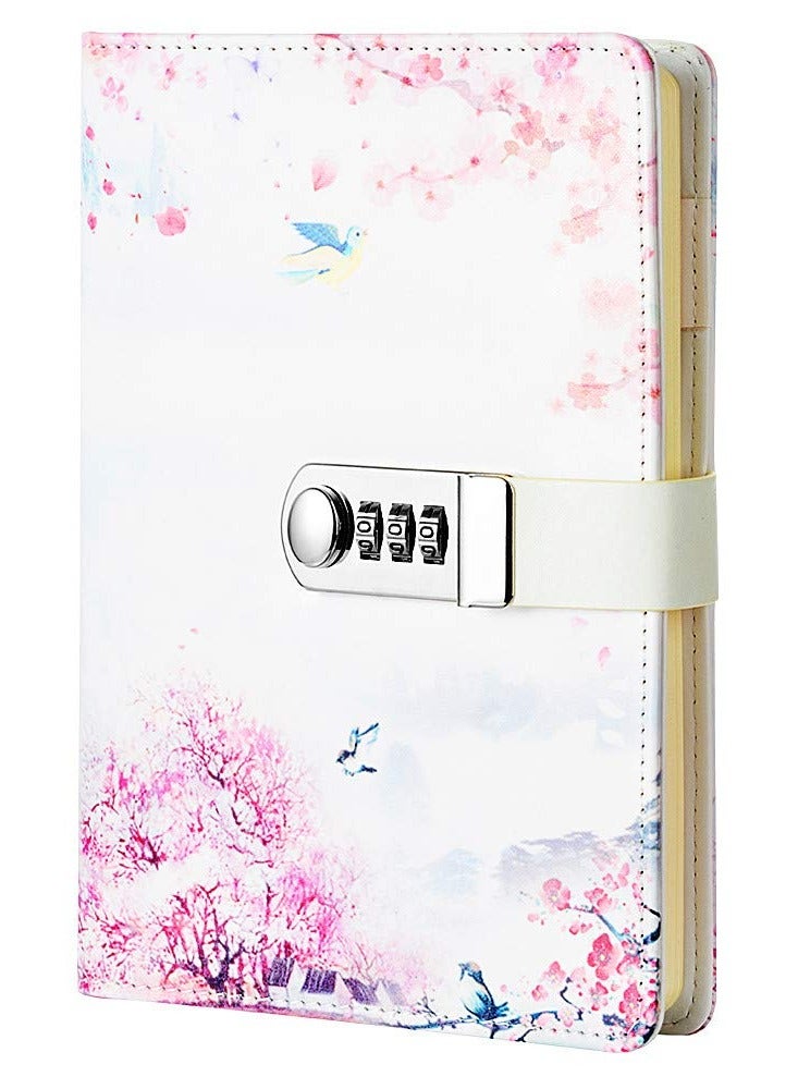 KASTWAVE Password Lock Diary Creative Cute Notebook Digital Lock Notepad A5 with Lock Hand Ledger Student Stationery for Writing Notes and Diary Gifts for Girls - Image 1