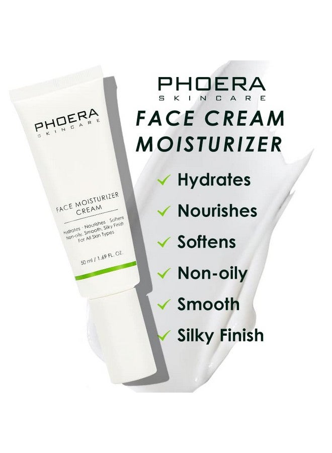 Phoera Face Moisturizer Cream Hydrates Nourishes Softens Skin Silky Finish For All Skin Types Use In The Monring Or At Night Shea Butter Hyaluronic Acid Easy To Absorb Nongreasy Finish - Image 4