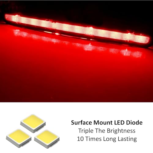 iJDMTOY ZL1/1LE Style Black-Out Smoked Lens 12-SMD Full LED Trunk Lid Third Brake Light Bar Assembly Compatible With Chevrolet 2016-24 Gen6 Camaro - Image 2