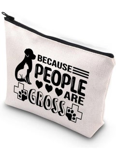 WCGXKO WCGXKO Veterinarian Gift Because People Are Gross Animal Lover Zipper Pouch Makeup Bag for Vet Tech (People Are Gross) 