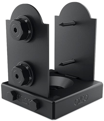 OZCO 54207 Laredo Sunset Lite 4x4 Post Base, (1 per Pack),Black - Image 1