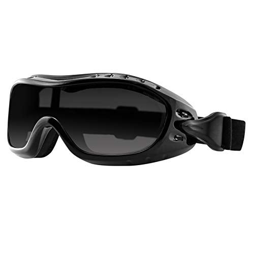 Bobster Night Hawk, Gloss Black Frame, Smoked Photochromic Lens - Image 1