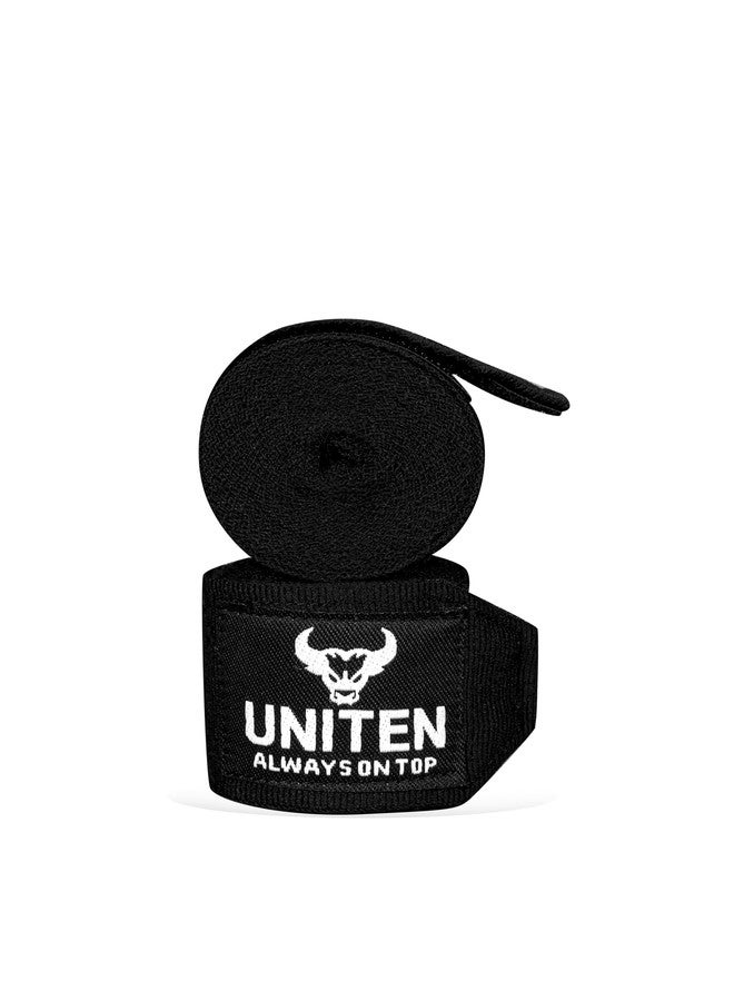 UNITEN Boxing Hand Wraps, Professional Boxing Bandages (Black, 3.25 mtr) - Image 1