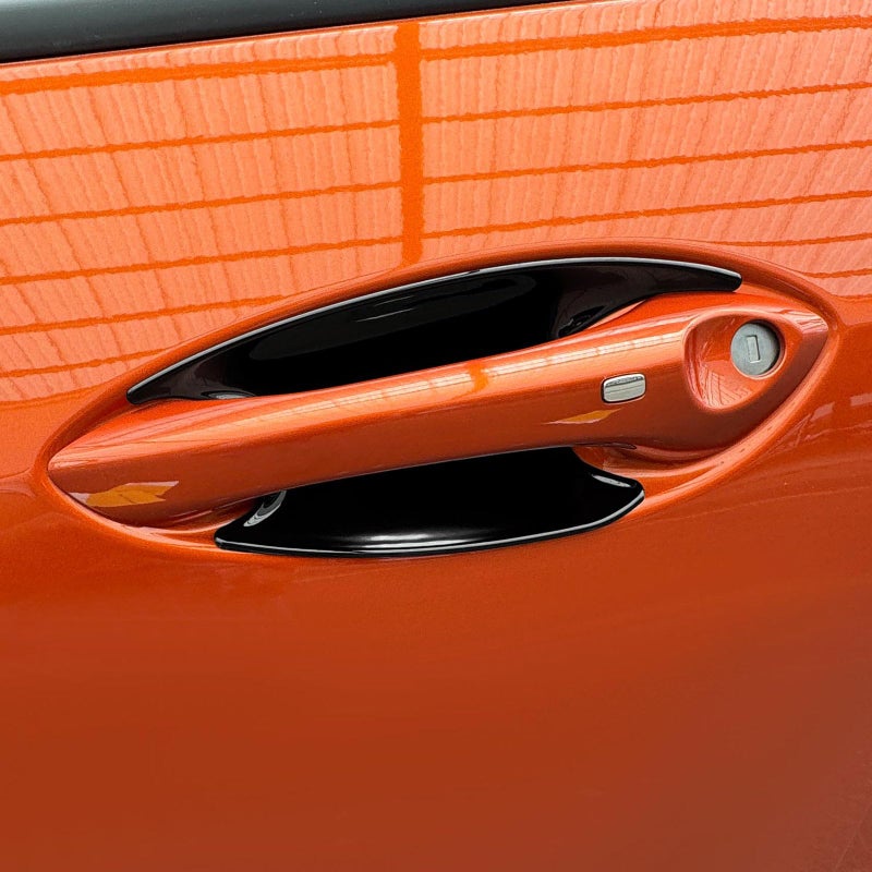 JUIVEEL ABS Car Exterior Door Handle Bowl Cover Outside Door Bowl Protective Door Bowl Cover Trim Set Compatible with Chevrolet Trax 2024 2025 Accessories Glossy Black Style - Image 2