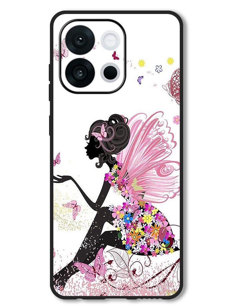 Theodor Case Compatible with OnePlus 13T 6.32 Inch Protection Shockproof Bumper Cover Butterfly Girl - Image 1