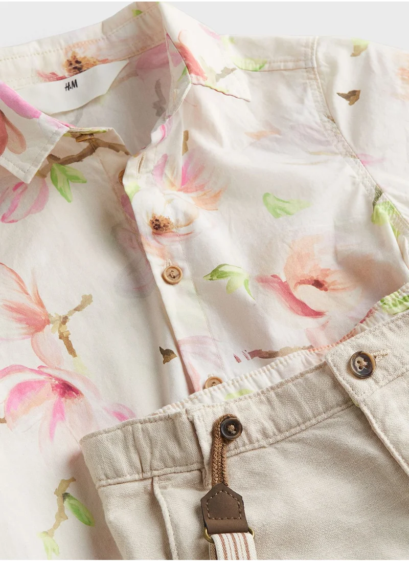 H&M Kids Printed Shirts & Shorts Set