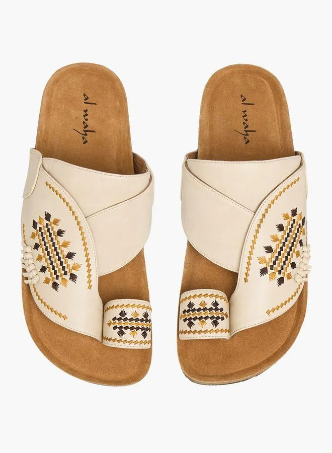 Al Waha Men Embroidered Arabic Sandals