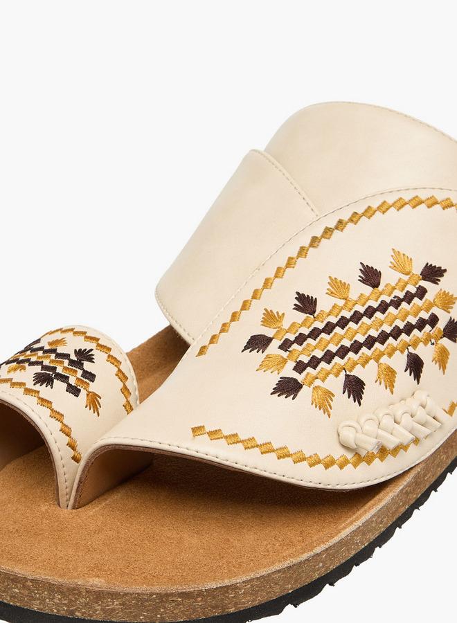 Al Waha Men Embroidered Arabic Sandals - Image 4