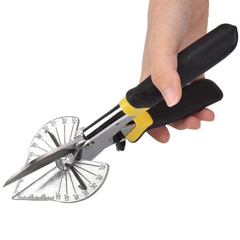 AS TOOLS SHOP Multi Angle Miter Shear Cutter Cuts 45 to 135 Degree Miter Snips Cutting Tool Hand Tools for Cutting Soft Wood Plastic PVC - Image 3