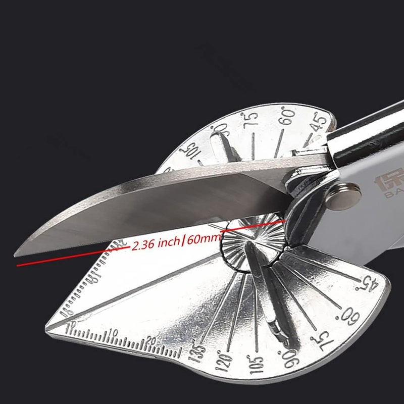 AS TOOLS SHOP Multi Angle Miter Shear Cutter Cuts 45 to 135 Degree Miter Snips Cutting Tool Hand Tools for Cutting Soft Wood Plastic PVC - Image 4
