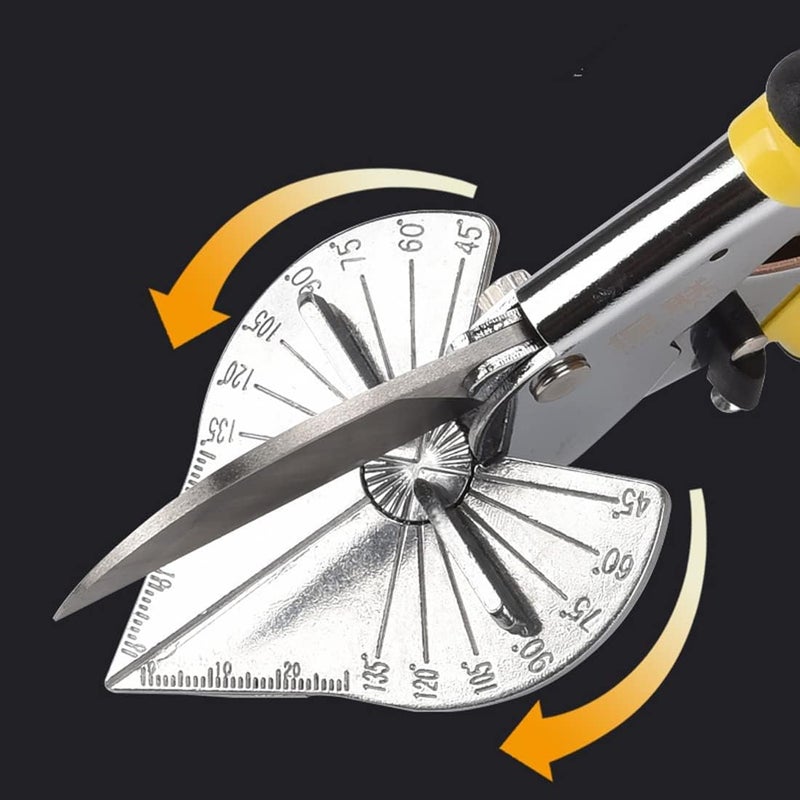 AS TOOLS SHOP Multi Angle Miter Shear Cutter Cuts 45 to 135 Degree Miter Snips Cutting Tool Hand Tools for Cutting Soft Wood Plastic PVC - Image 2