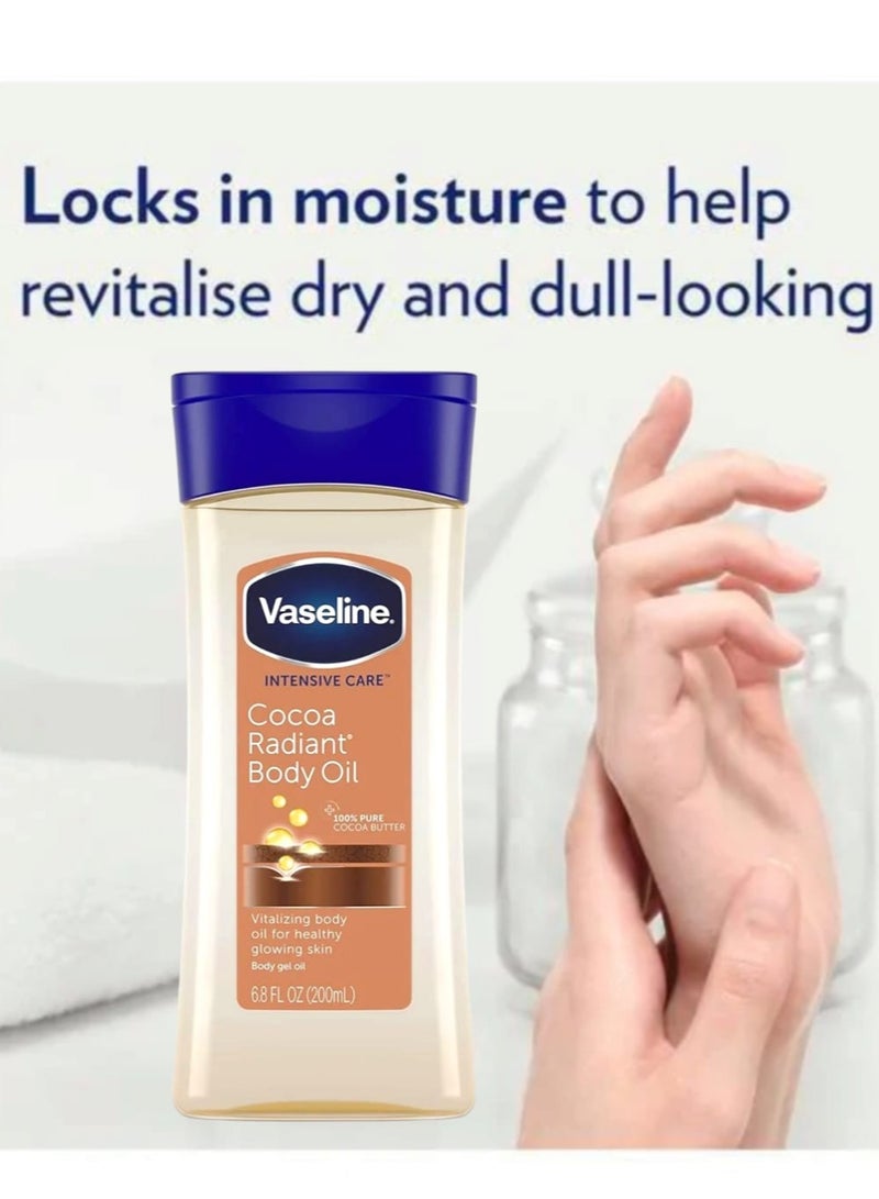 Vaseline 3 PSC Intensive Care Cocoa Radiant Body Oil 200ml - Image 3