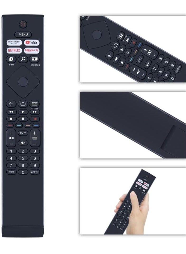 Replacement Remote Control for Philips Smart TV – Model 398GR10BEPHN0042BC, BRC0984502/01 with Netflix, YouTube, and Prime Video Buttons - Image 2