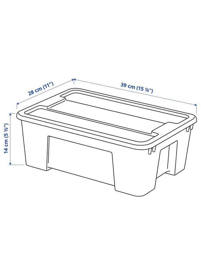 erorex Box with lid, transparent, 39x28x14 cm/11 l - Image 4