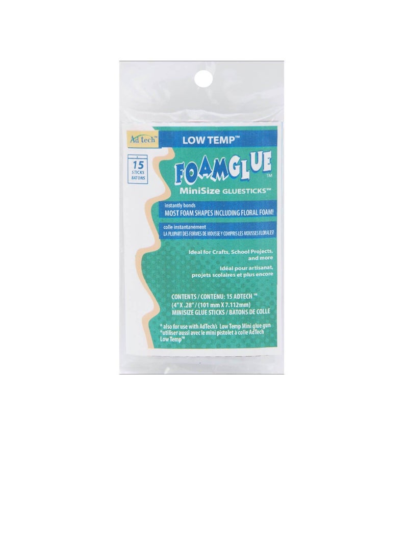 Ad-Tech Low-Temp Foam Mini Glue Sticks .28in x 4in 15pc - Image 2