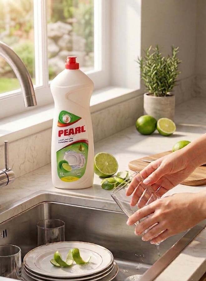 Pearl Dishwash Liquid Lime 2L Promo Pack Strong Grease Removal Dishwashing Soap Soft on Hands Kitchen Cleaner  2 x 1L, 2 L - Image 4