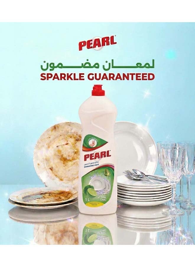 Pearl Dishwash Liquid Lime 2L Promo Pack Strong Grease Removal Dishwashing Soap Soft on Hands Kitchen Cleaner  2 x 1L, 2 L - Image 3