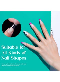 beetles Gel Polish Beetles Gel Nail Kit Nail Tips 500Pcs Medium Coffin Pre Shaped Clear Full Cover False Nails for Gel Art Polish Soak Off Lamp Easy Nail Extensions Acrylic False Press on Nail Tips  - Image 4