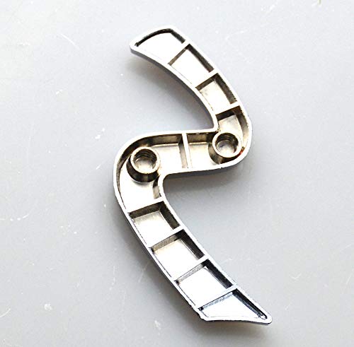 EmbRoom S Lettering w/Mount Emblem Badge Metal Front Grille Grill Chrome Sticker Replacement for MINI Cooper R50 R53 R55 R56 R57 R59 F56 F55 (Red) - Image 3