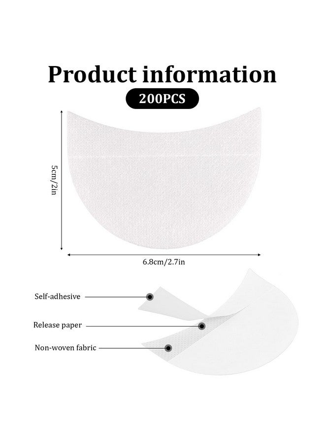 Sliverdew 200 Pcs Eyeshadow Shields Eyeshadow Stencil Lint Free Under Eye Pads Prevent Makeup Residue Eye Shadow Patches Makeup Shields For Eyeliner Eyelash Extensions And Lip Makeup  - Image 5