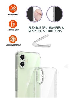 NAFCO For iPhone 16 Plus - Ultra Clear Transparent Silicone Drop-Proof Clear Flexible Protective Phone Cover - Transparent  - Image 2