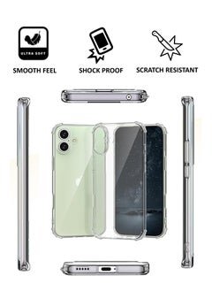 NAFCO For iPhone 16 Plus - Ultra Clear Transparent Silicone Drop-Proof Clear Flexible Protective Phone Cover - Transparent  - Image 4