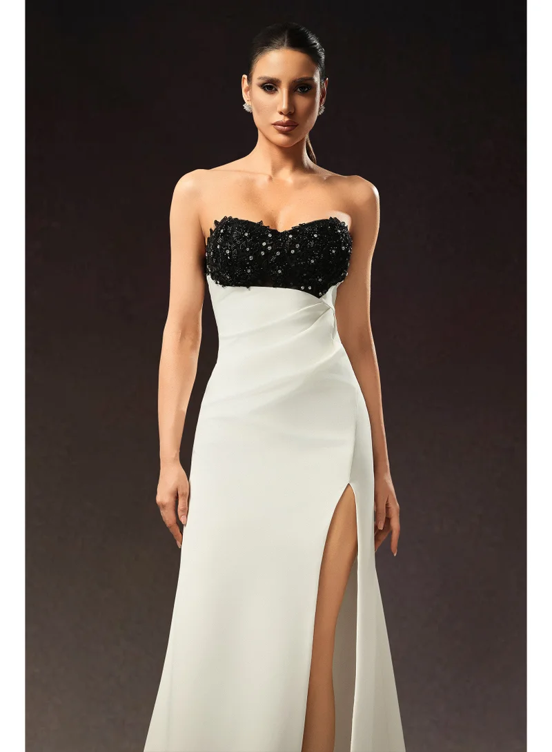 Bella Barnett  Olivia Sleeveless Diamond Flower Slit Maxi Dress for Women | Best Price UAE