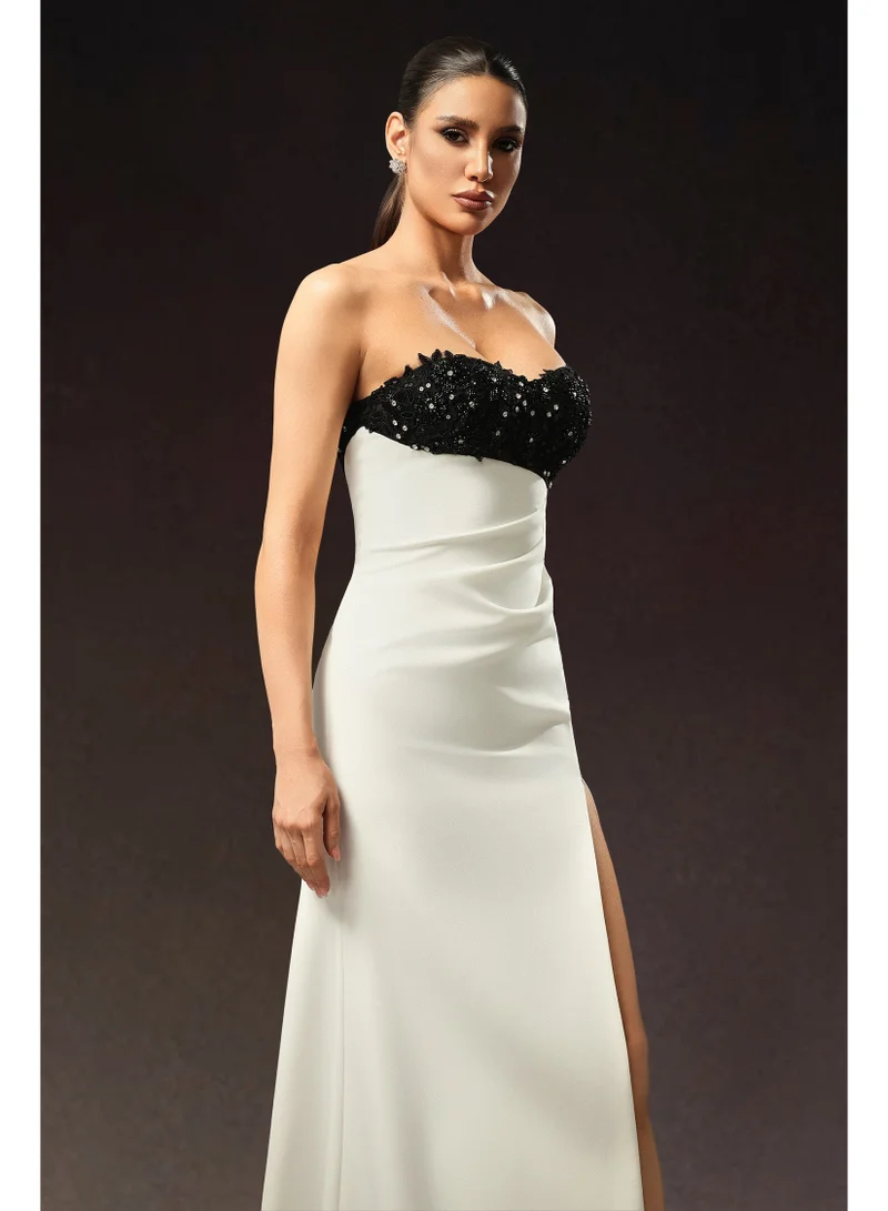 Bella Barnett  Olivia Sleeveless Diamond Flower Slit Maxi Dress for Women | Best Price UAE