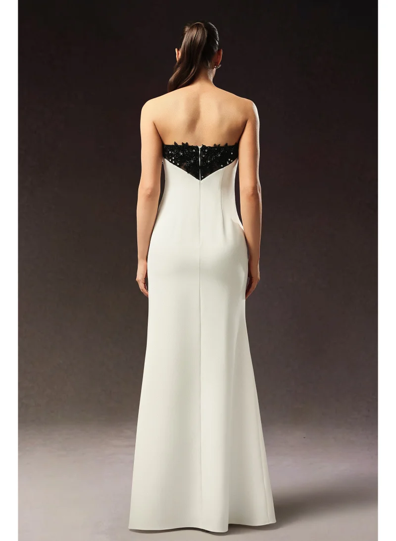 Bella Barnett  Olivia Sleeveless Diamond Flower Slit Maxi Dress for Women | Best Price UAE