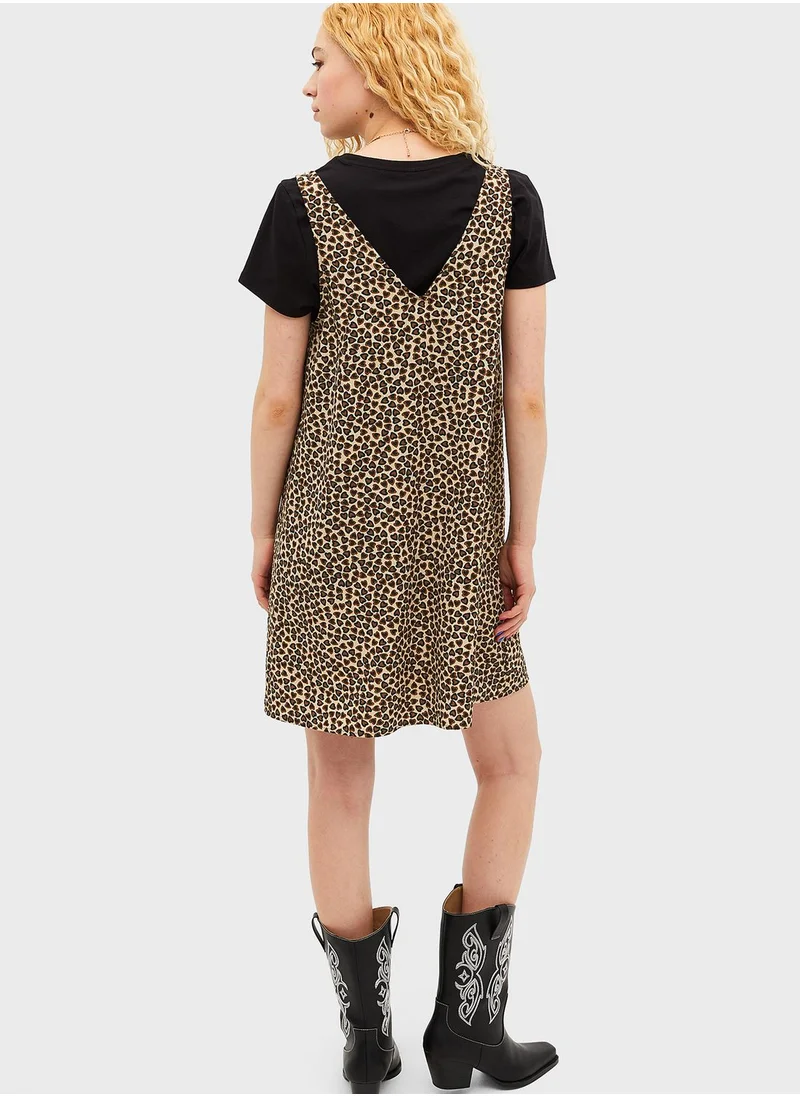 MONKI V-Neck Knitted Dress