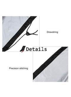 NIBEMINENT Lawn Mower Cover, Premium Waterproof Push UV Protection Snow Rain Wind Dust Water Birds,Universal Size with Drawstring,Storage Bag and Buckle (Black) (74* 39*25in)  - Image 5