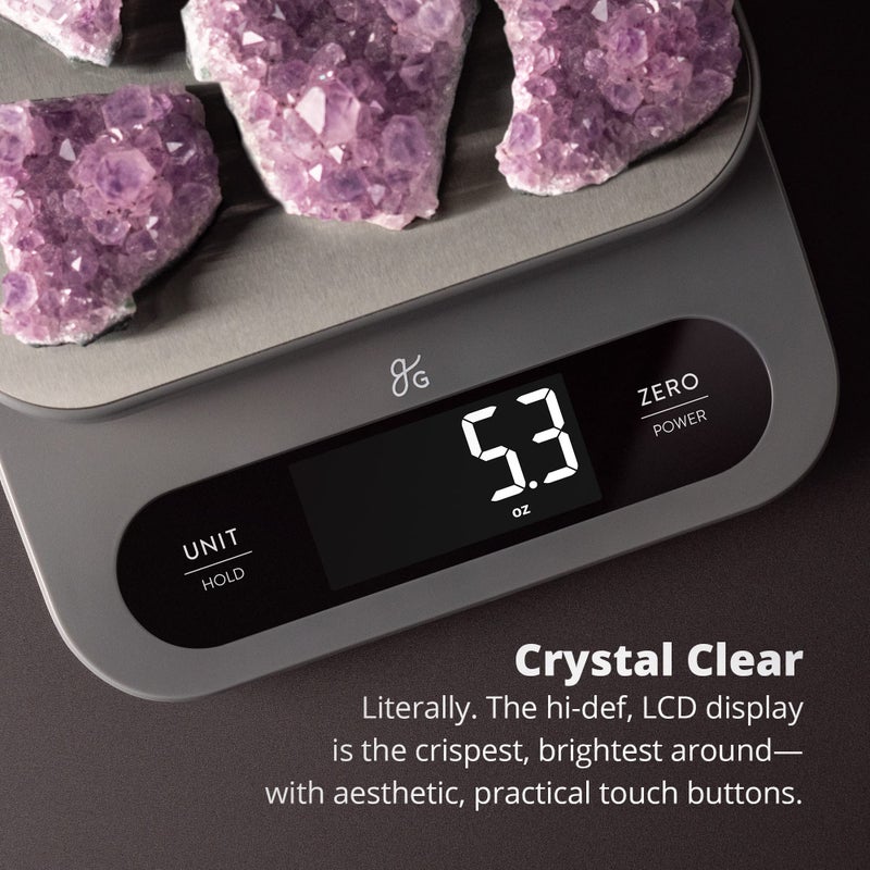 Greater Goods High Capacity Kitchen Scale - A Premium Food Scale, Weighs in Grams & Ounces w/a 22 Pound Capacity, Hi-Def LCD Screen and Stainless Steel Platform - Image 4