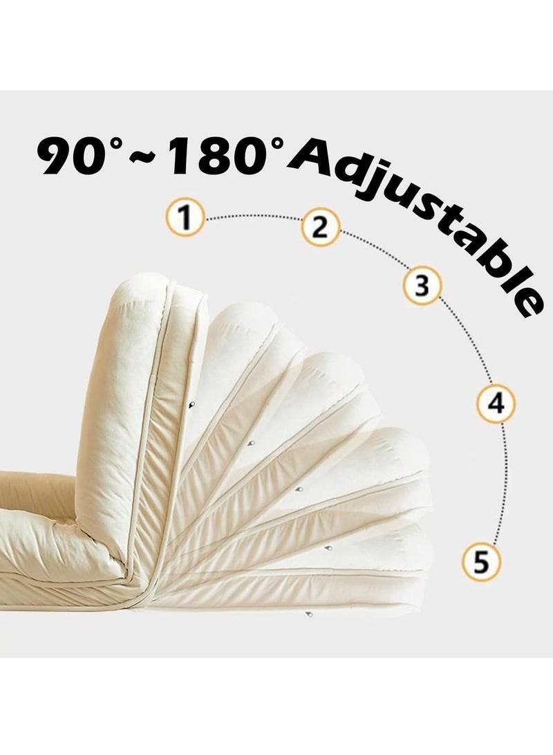 JOMILA Human Dog Bed Foldable with 5 Adjustable Positions, Giant Bean Bag Chair Bed for Adults, Folds From Lazy Chair to Floor Mattress Bed, Large Floor Sofa Couch, Big Sofa Bed, Apricot - Image 2