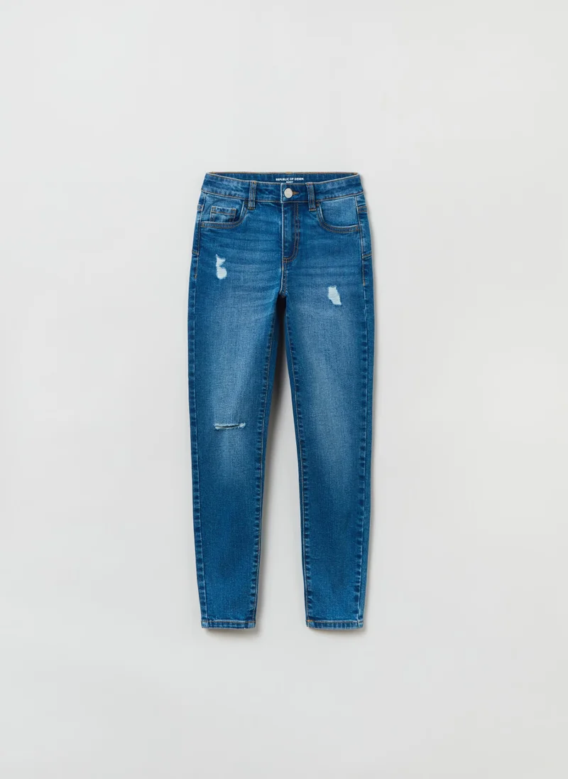 Ovs Skinny-fit jeans with abrasions