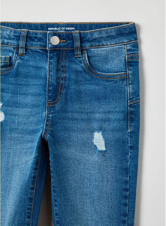 Ovs Skinny-fit jeans with abrasions