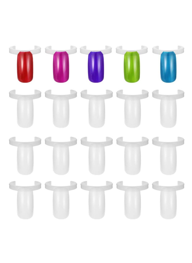SYOSI 200 Pcs Nail Display Ring, DIY Nail Display Ring Nail Art Color Chart Tool Manicure Art Practice Tool for Beginners & Manicure Store  - Image 1