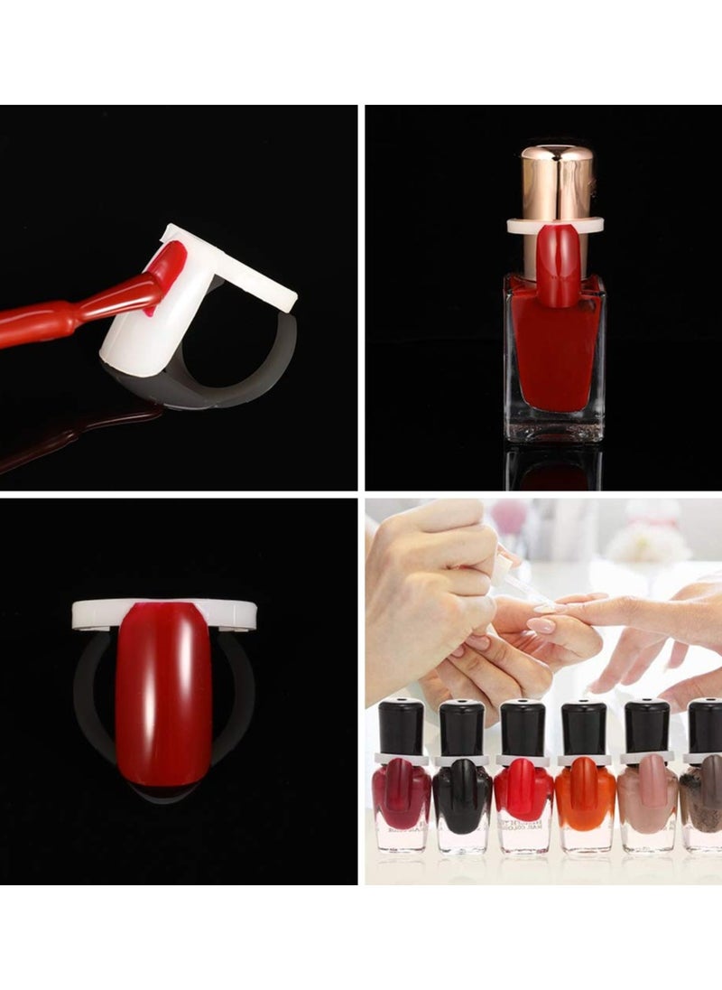 SYOSI 200 Pcs Nail Display Ring, DIY Nail Display Ring Nail Art Color Chart Tool Manicure Art Practice Tool for Beginners & Manicure Store  - Image 5