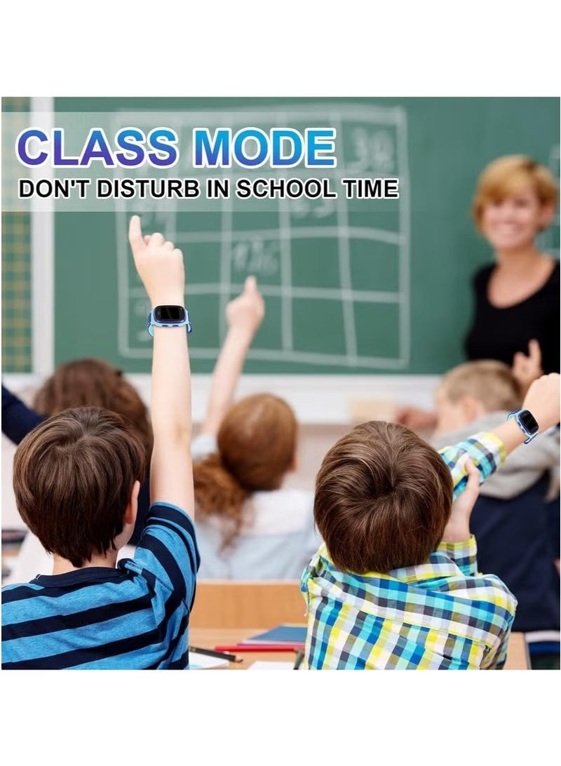 4G Kids Smart Watch with Voice Calling Two-Way Call, SOS, Voice Chat, 7 Puzzle Games, Wi-Fi, School Mode, Pedometer, Alarm Clock – Touchscreen Smartwatch for Boys and Girls - Image 5