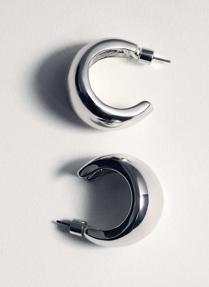 MANGO Volume Hoop Earrings  - Image 2