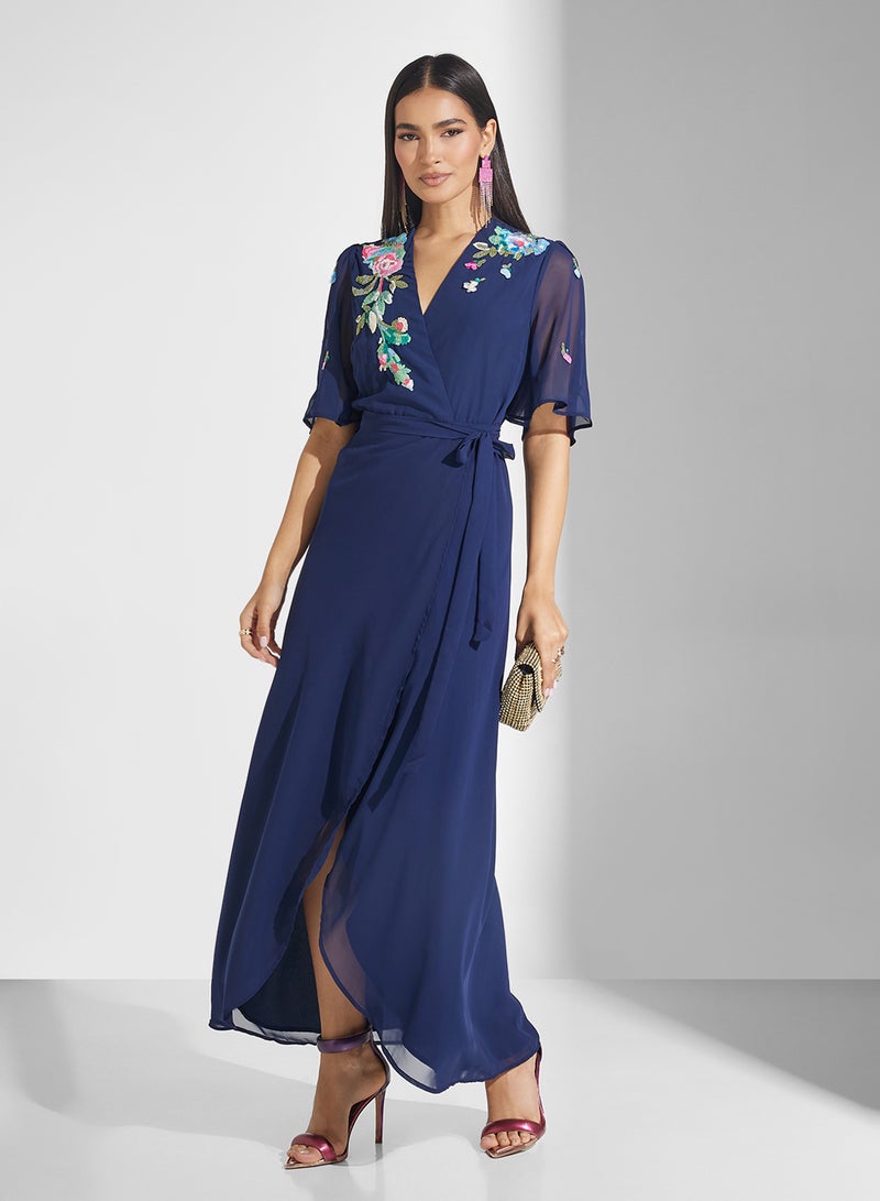 Hope & Ivy Floral Embroidered Dress - Image 4