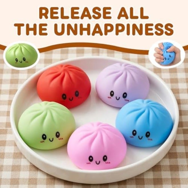 Glitter Dumpling, Glitter Dumpling Squishy with Box, Glitter Squishy Dumplings Squeeze for Stress Relief(Random Color) - Image 2