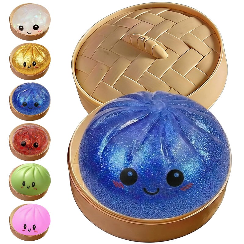Glitter Dumpling, Glitter Dumpling Squishy with Box, Glitter Squishy Dumplings Squeeze for Stress Relief(Random Color) - Image 5