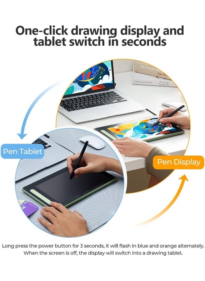 XP-PEN - Artist10 2nd 10 inch Drawing Pen Display Graphics Monitor Full-Laminated Technology with Tilt Function l Full-featured USB-C Connection - Green - Image 1