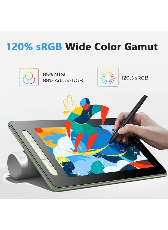 XP-PEN - Artist10 2nd 10 inch Drawing Pen Display Graphics Monitor Full-Laminated Technology with Tilt Function l Full-featured USB-C Connection - Green - Image 1