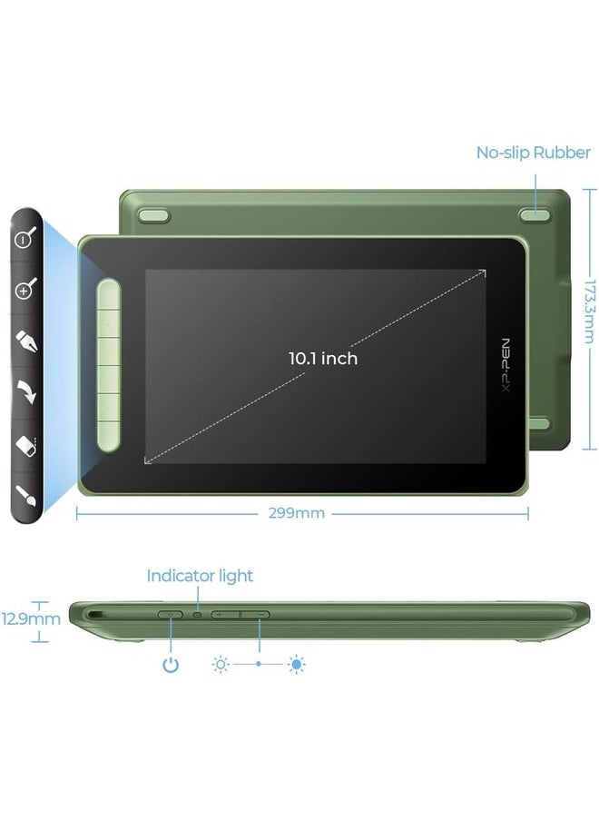 XP-PEN - Artist10 2nd 10 inch Drawing Pen Display Graphics Monitor Full-Laminated Technology with Tilt Function l Full-featured USB-C Connection - Green - Image 1