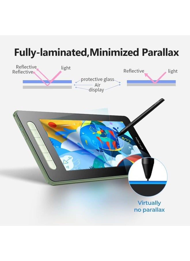 XP-PEN - Artist10 2nd 10 inch Drawing Pen Display Graphics Monitor Full-Laminated Technology with Tilt Function l Full-featured USB-C Connection - Green - Image 1