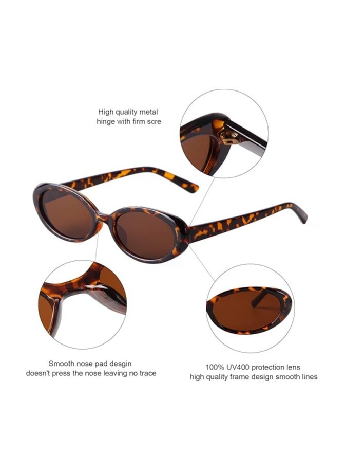 أوزيغالور نظارات شمسية ريترو بيضاوية عصرية للنساء، نظارات شمسية عصرية بيضاوية الشكل، موضة التسعينيات صغيرة الحجم عتيقة وضيقة - Image 3