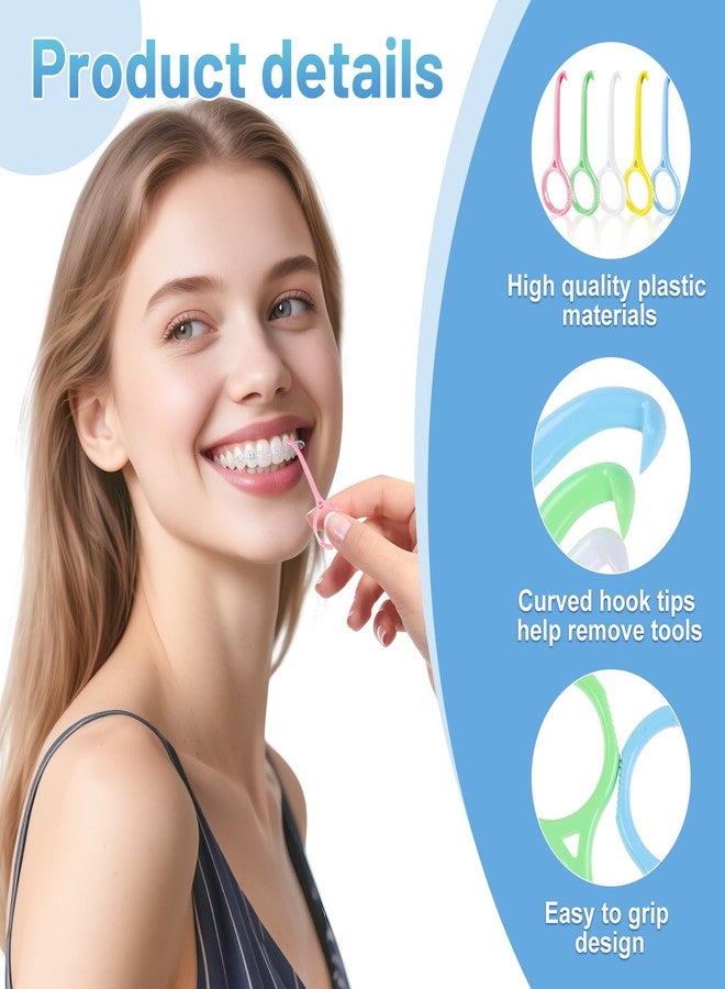 Ceonam 30 Pcs Dental Remover Tool Colorful Orthodontic Aligner Removal Hook for Braces - Image 3