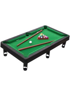 Generic Tabletop Pool Table Billiard Game Set Kids and Adults Classic Medium Pool Table Set with Billiards Balls, Rack, and 2 Cue Sticks, Cute Snooker Table Top Pool Table – MultiColor
