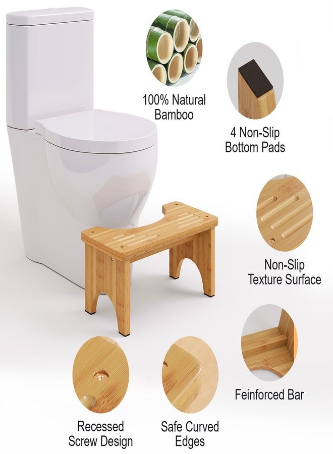 Uaniar 2 Pack Wood Toilet Stool Squat Adult, Bamboo Poop Stool for Bathroom, 7 Inch Potty Squatting for Adults, Wooden Toilet Squat Step Stools for Pooping, Bathroom Pooping Stools for Kids - Image 4